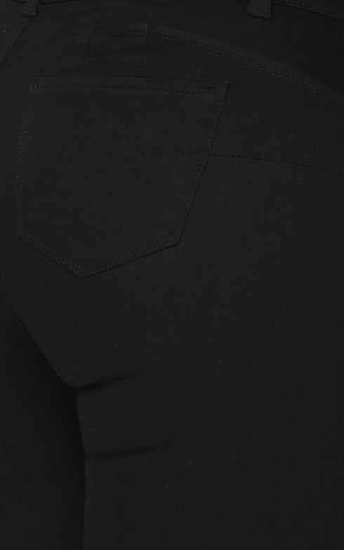 Basic Stretchy Denim Skinny Jeans - Black - SohoGirl.com